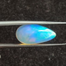 Natural Ethiopian opal 20x10mm pear cabochon 7.35 cts natural opal full of fire for jewelry making